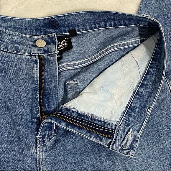 Christine Alexander Boot Cut Denim Jeans Size 6 Rhinestone Embellished - Picture 6 of 11